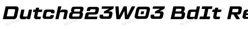 Dutch823W03 BdIt Reg字体转换